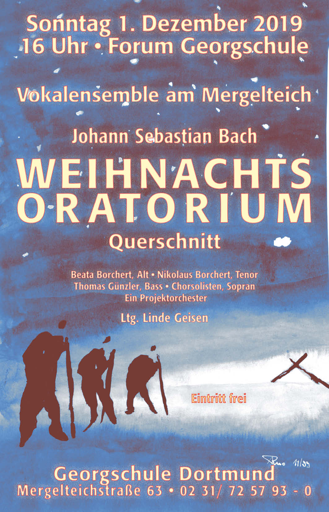 Weihnachtsoratorium 2019 Plakat Plakat Weihnachtsoratorium 2019 Vokalensemble am Mergelteich